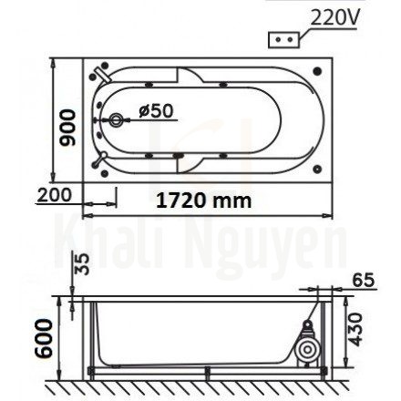 Bản vẽ kỹ thuật bồn tắm CAESAR MT211SAL/SAR
