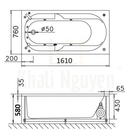 Bản vẽ kỹ thuật bồn tắm CAESAR MT0460