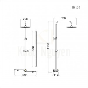 Bản Vẽ Thân Sen Cây Caesar BS126