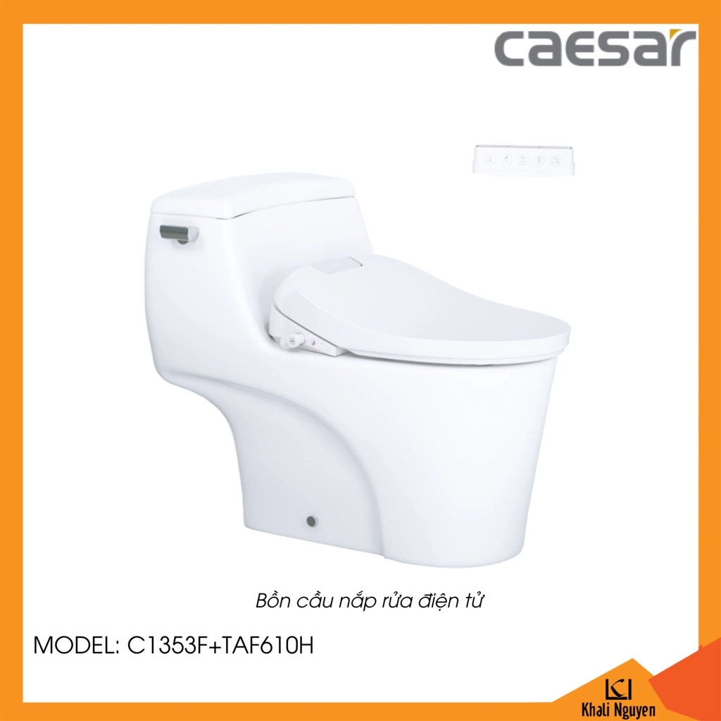 Bồn cầu nắp rửa điện tử Caesar C1353F+TAF610H