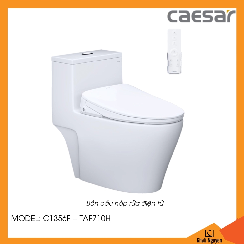 Bồn cầu nắp rửa điện tử Caesar C1356F+TAF710H