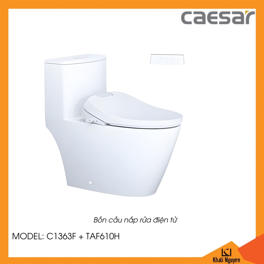 Bồn cầu nắp rửa điện tử Caesar C1363F+TAF610H