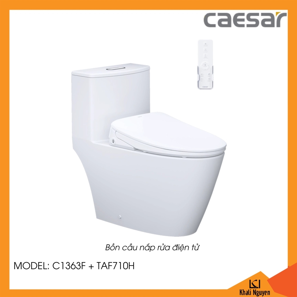Bồn cầu nắp rửa điện tử Caesar C1363F+TAF710H
