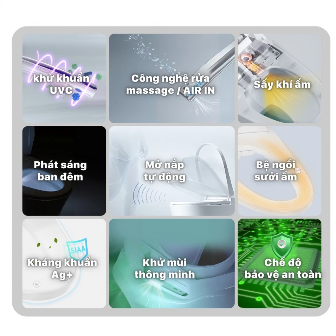 Tính năng nắp rửa điện tử Caesar TAF512H