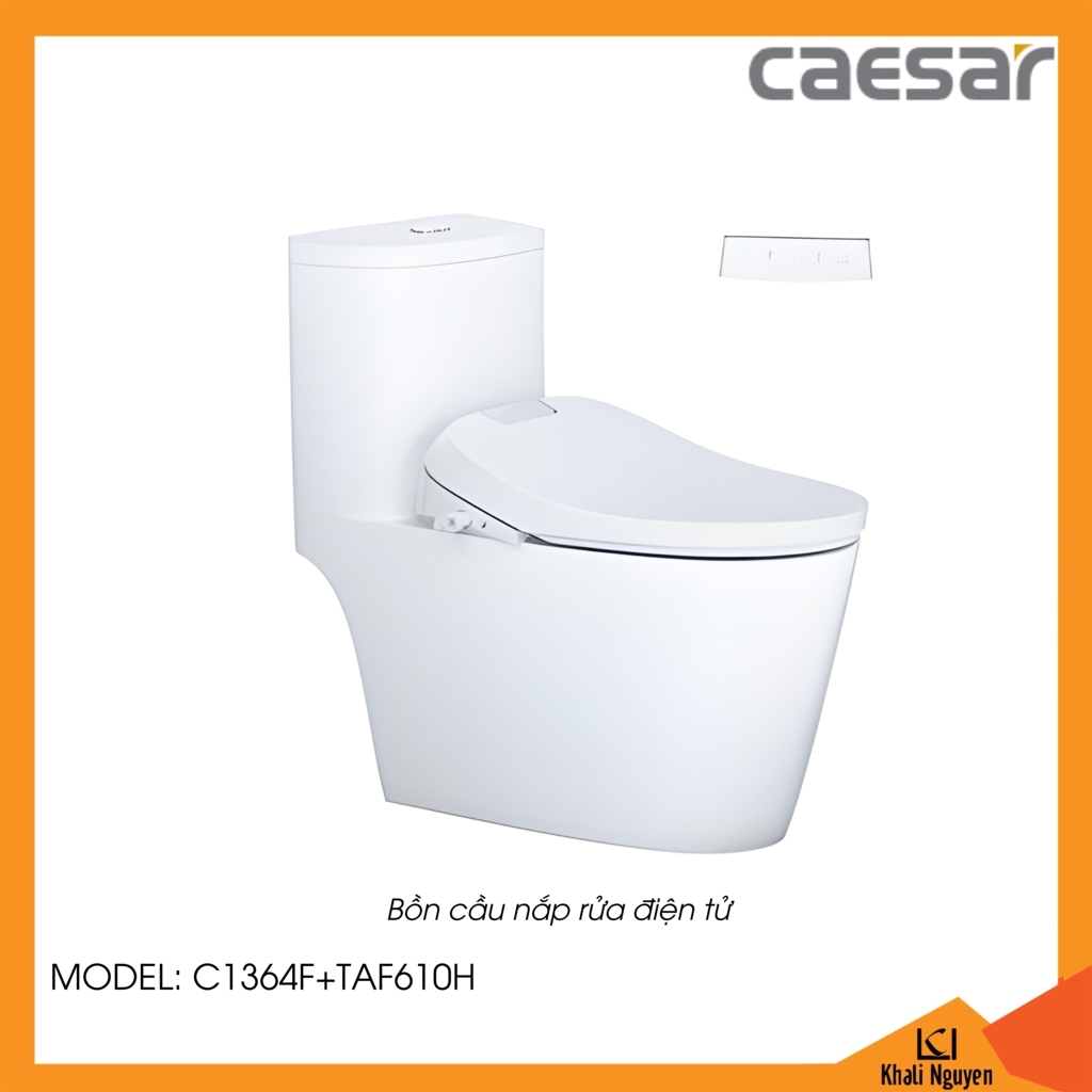 Bồn cầu nắp rửa điện tử Caesar C1364F+TAF610H