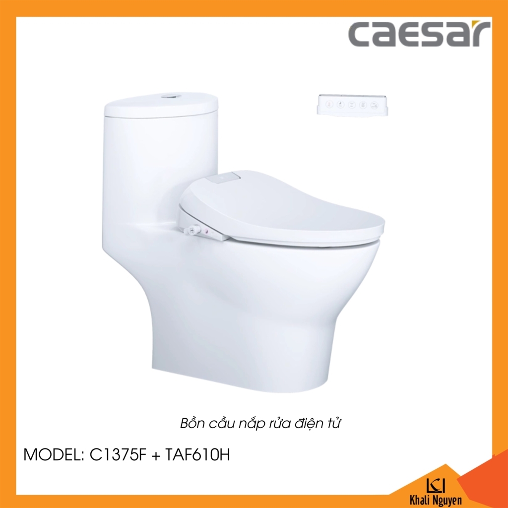 Bồn cầu nắp rửa điện tử Caesar C1375F + TAF610H