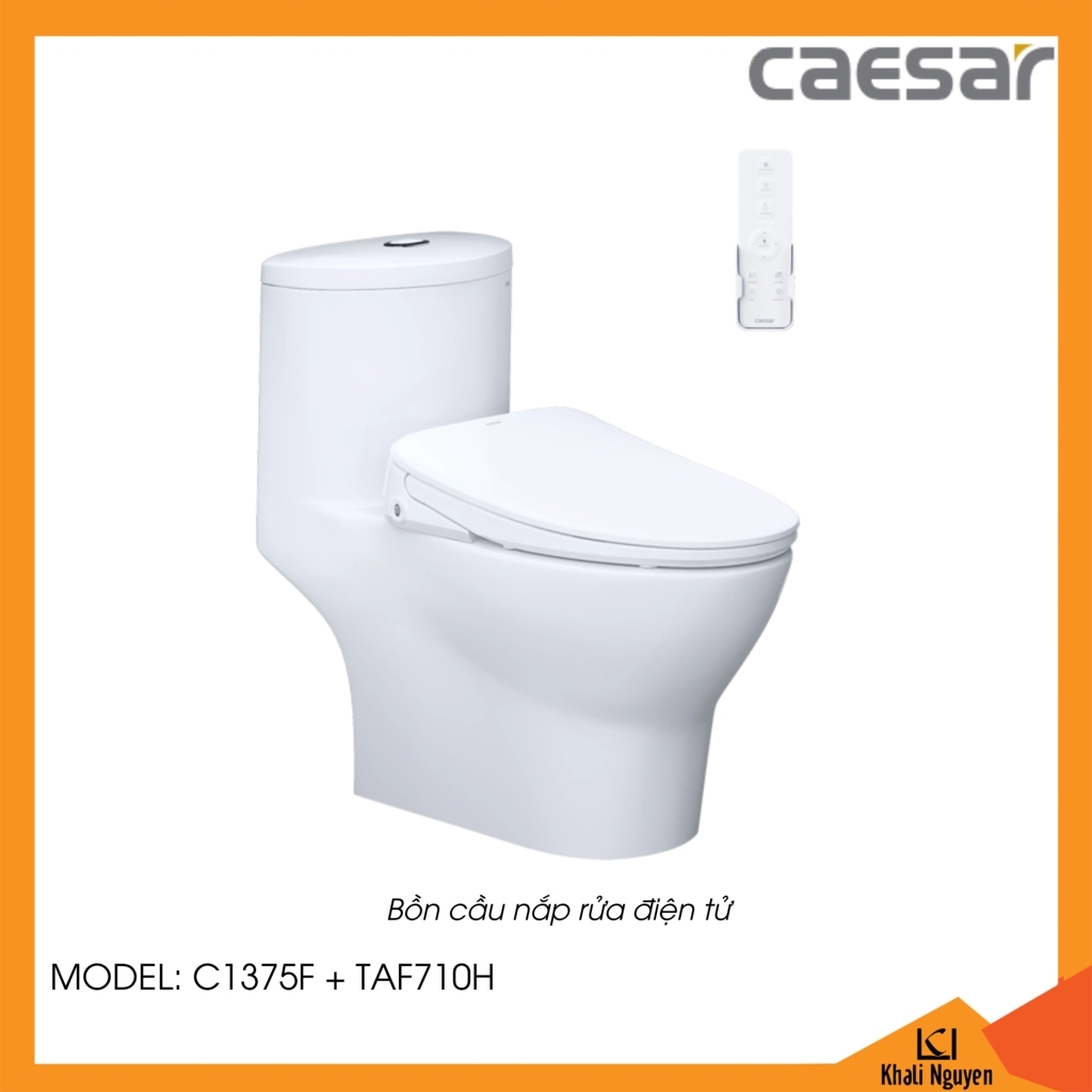 Bồn cầu nắp rửa điện tử Caesar C1375F+TAF710H