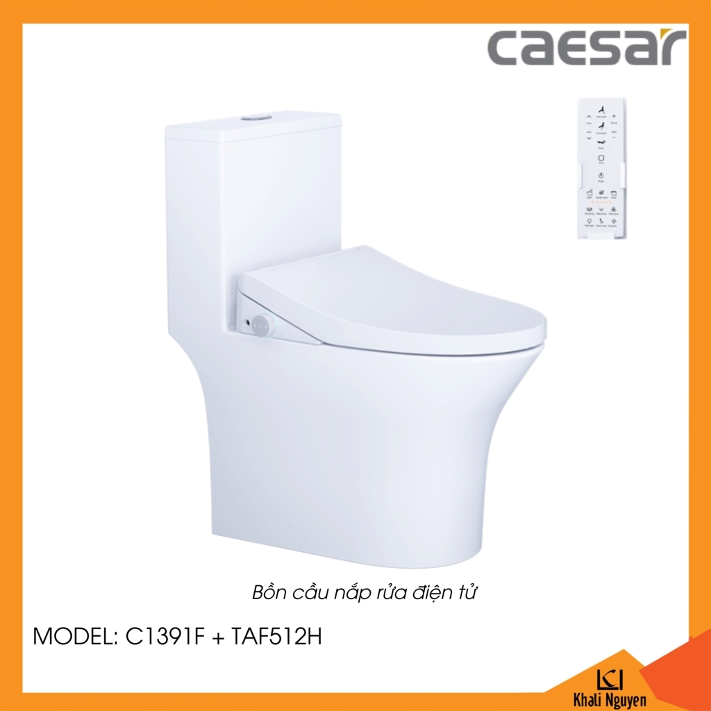 Bồn cầu nắp rửa điện tử Caesar C1391F+TAF512H
