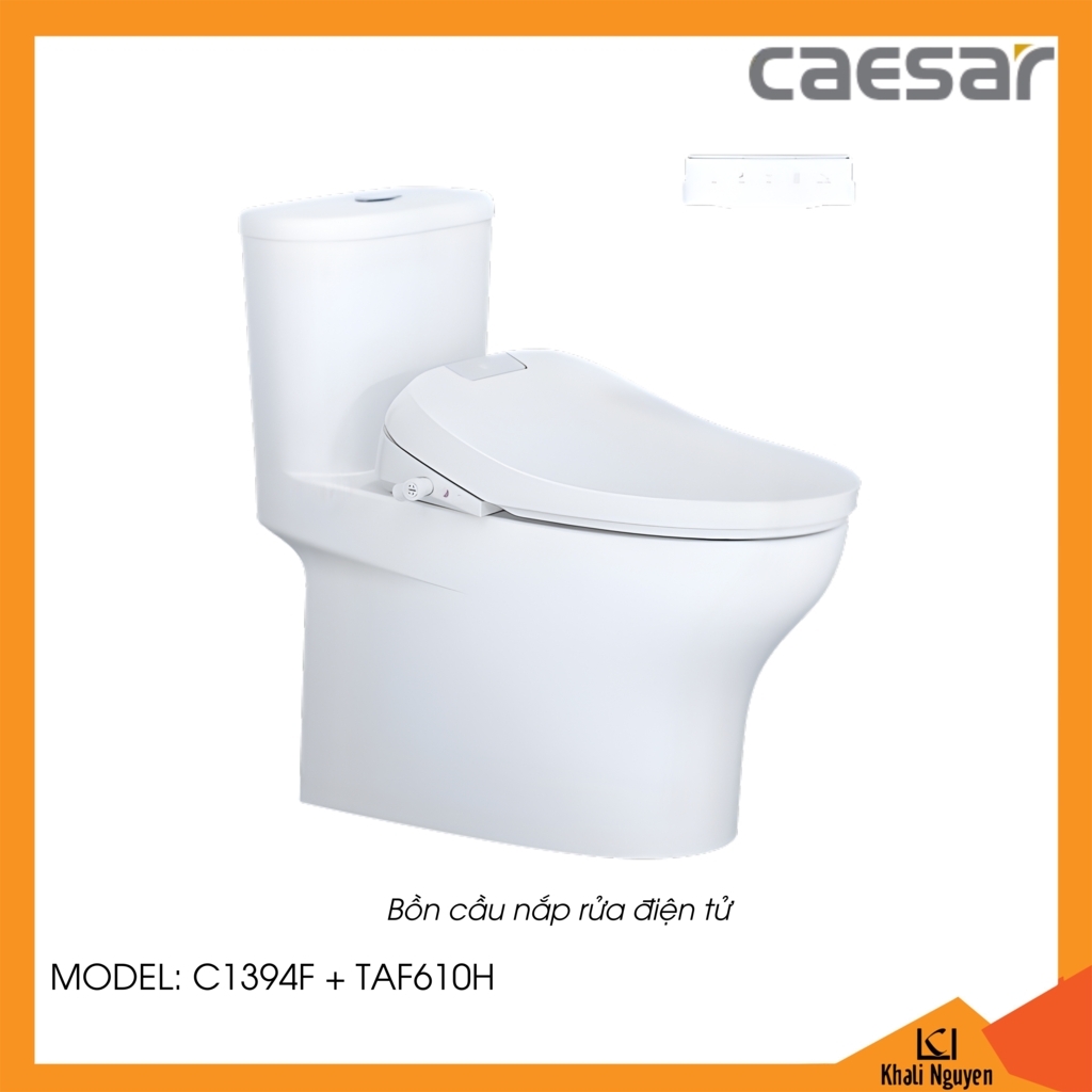 Bồn cầu nắp rửa điện tử Caesar C1394F+TAF610H
