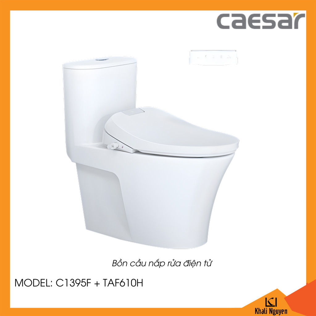 Bồn cầu nắp rửa điện tử Caesar C1395F+TAF610H