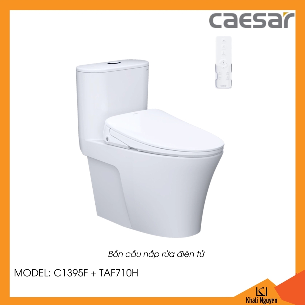 Bồn cầu nắp rửa điện tử Caesar C1395F+TAF710H