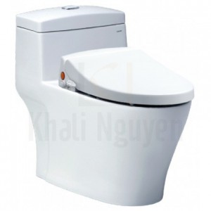 Bồn Cầu 1 Khối Caesar CD1356/TAF050 Nắp Rửa Cơ