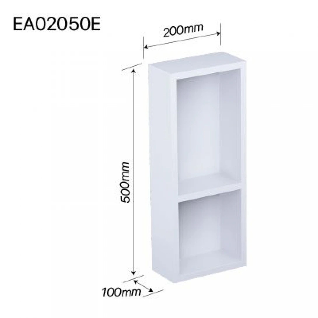 Bản vẽ kệ tủ treo phòng tắm Caesar EA02050E màu trắng