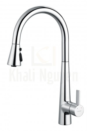 Vòi Rửa Bát Caesar K415C Nóng Lạnh Rút Dây