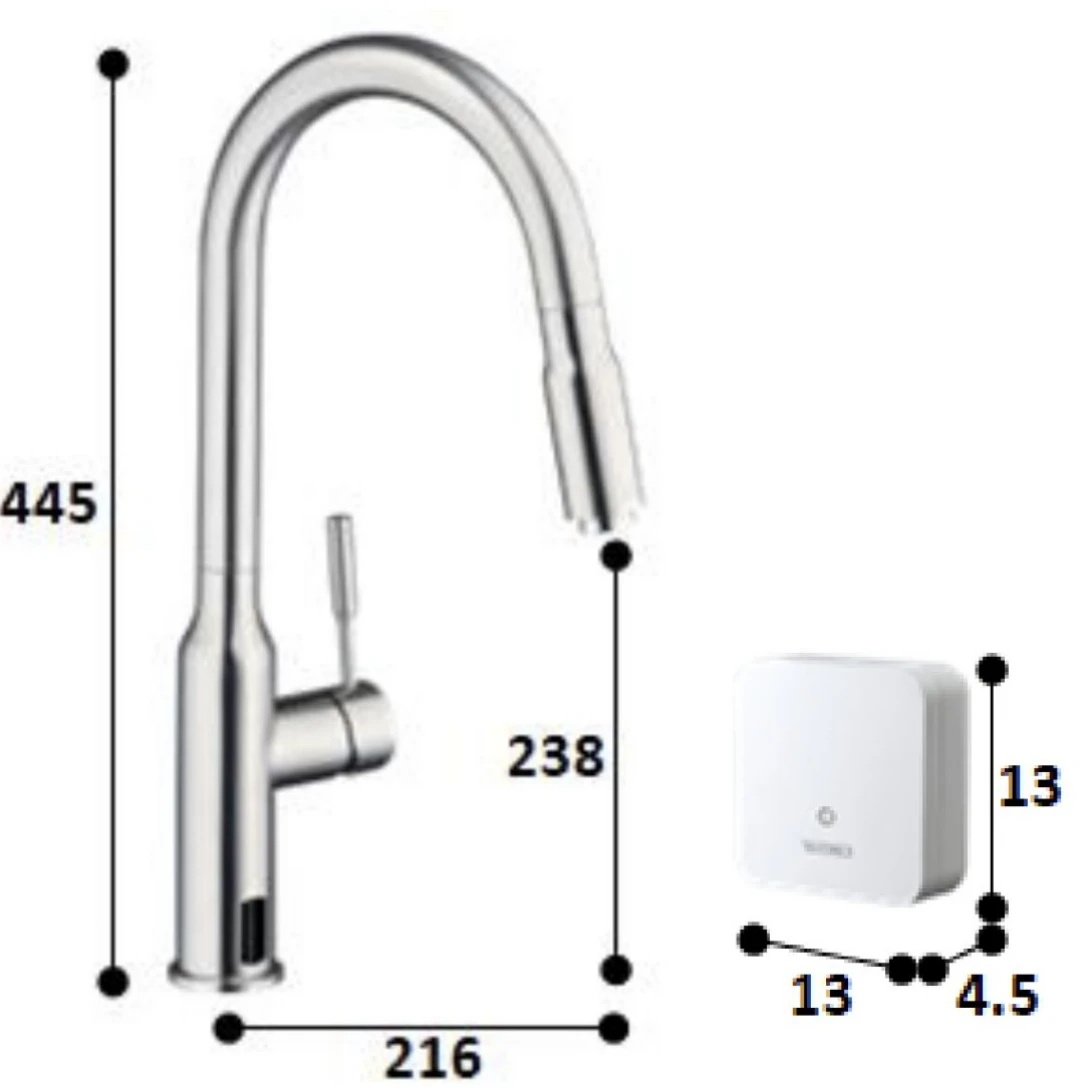 Bản vẽ vòi bếp nóng lạnh Caesar KP1035SA
