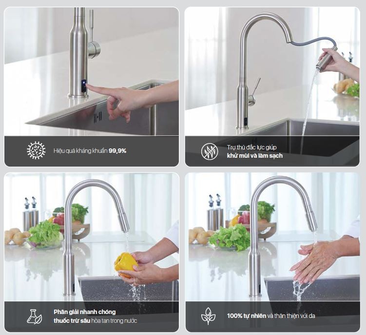 Thông tin vòi bếp nóng lạnh Caesar KP1035SA