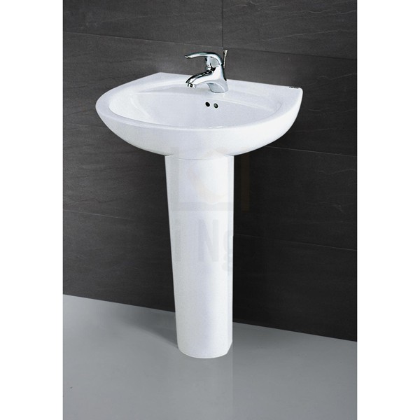 Chậu Rửa Lavabo Caesar Chân Dài L2220/P2437