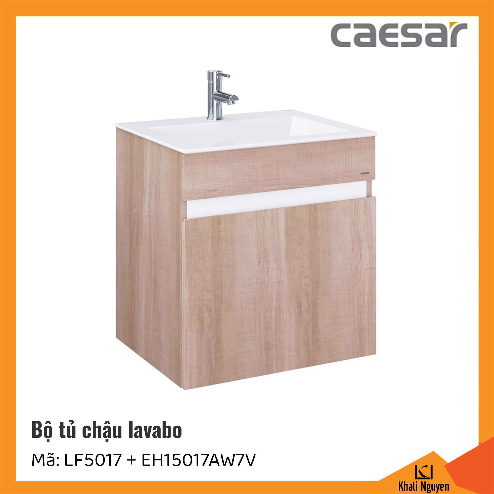 Bộ tủ chậu lavabo Caesar LF5017+EH15017AW7V