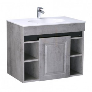 Bộ Tủ Lavabo Caesar Treo Tường LF5026/EH05026ASV Màu Xám