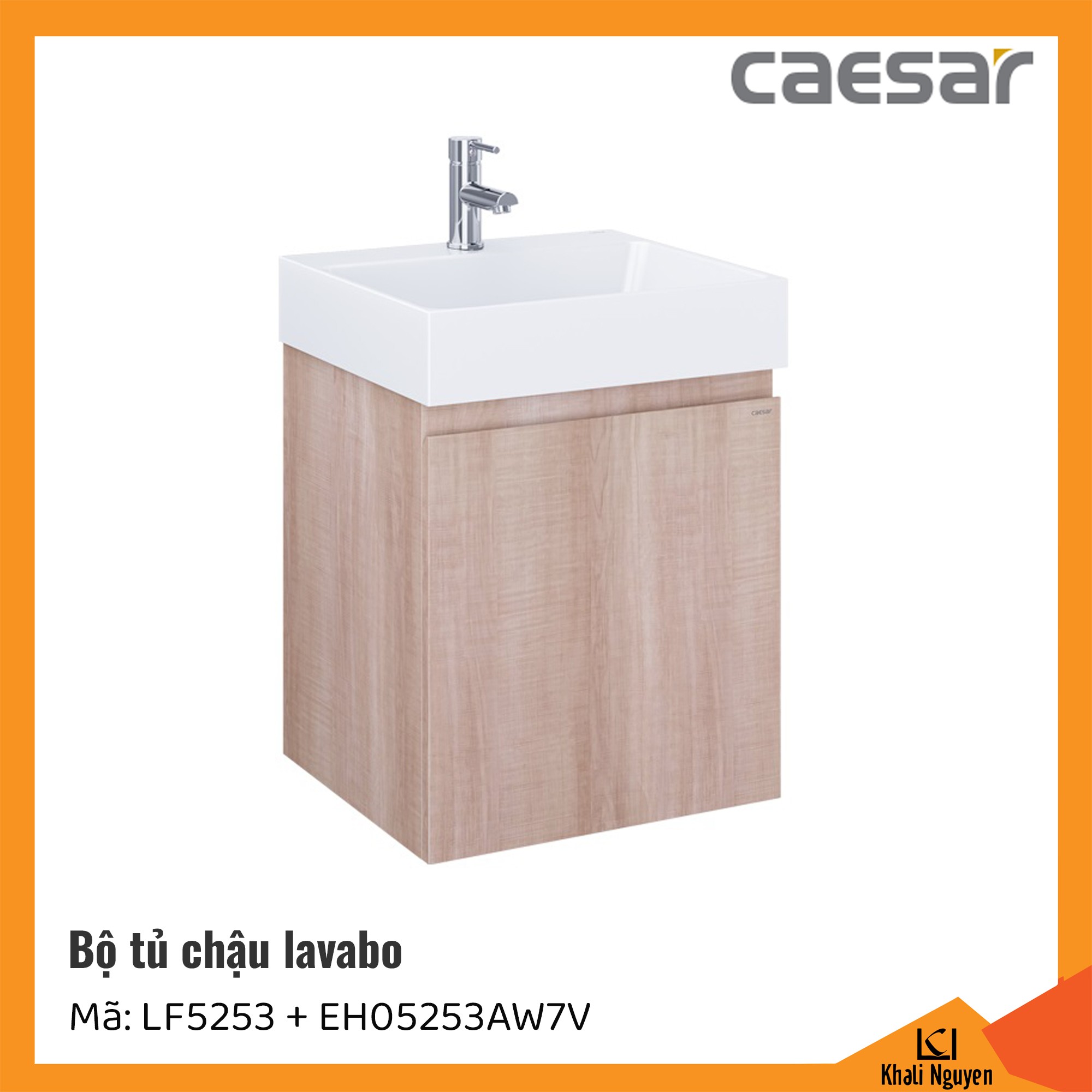 Bộ tủ chậu lavabo Caesar LF5253+EH05253AW7V
