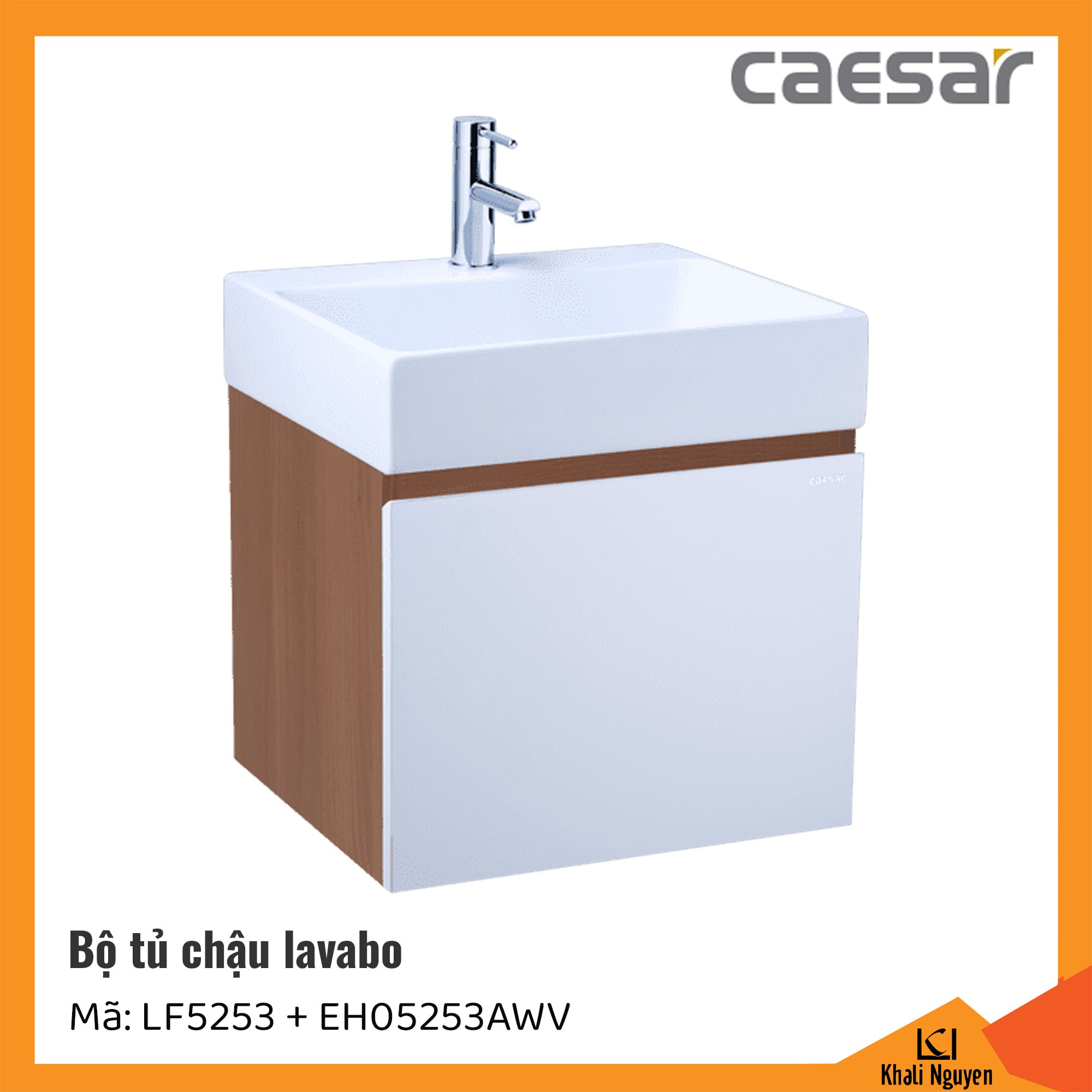 Bộ tủ chậu lavabo Caesar LF5253+EH05253AWV