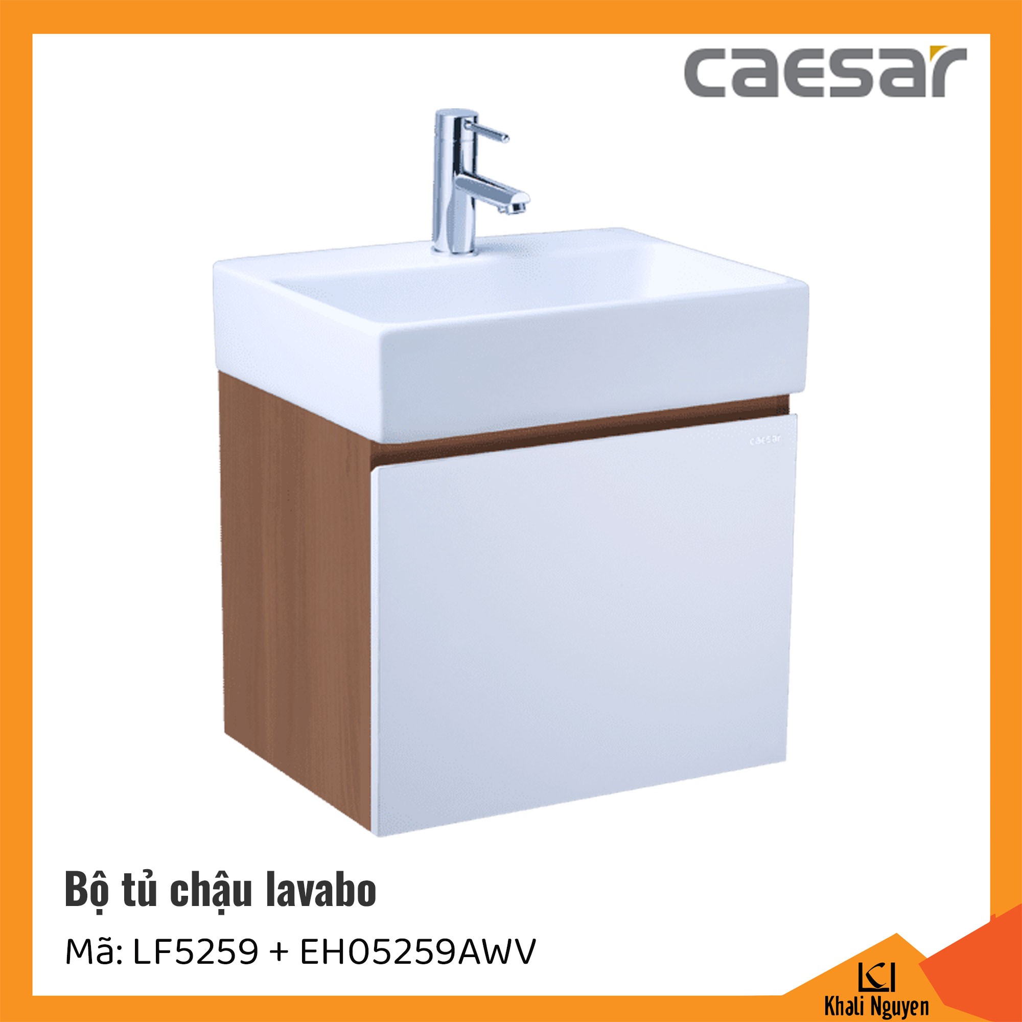 Bộ tủ chậu lavabo Caesar LF5259+EH05259AWV