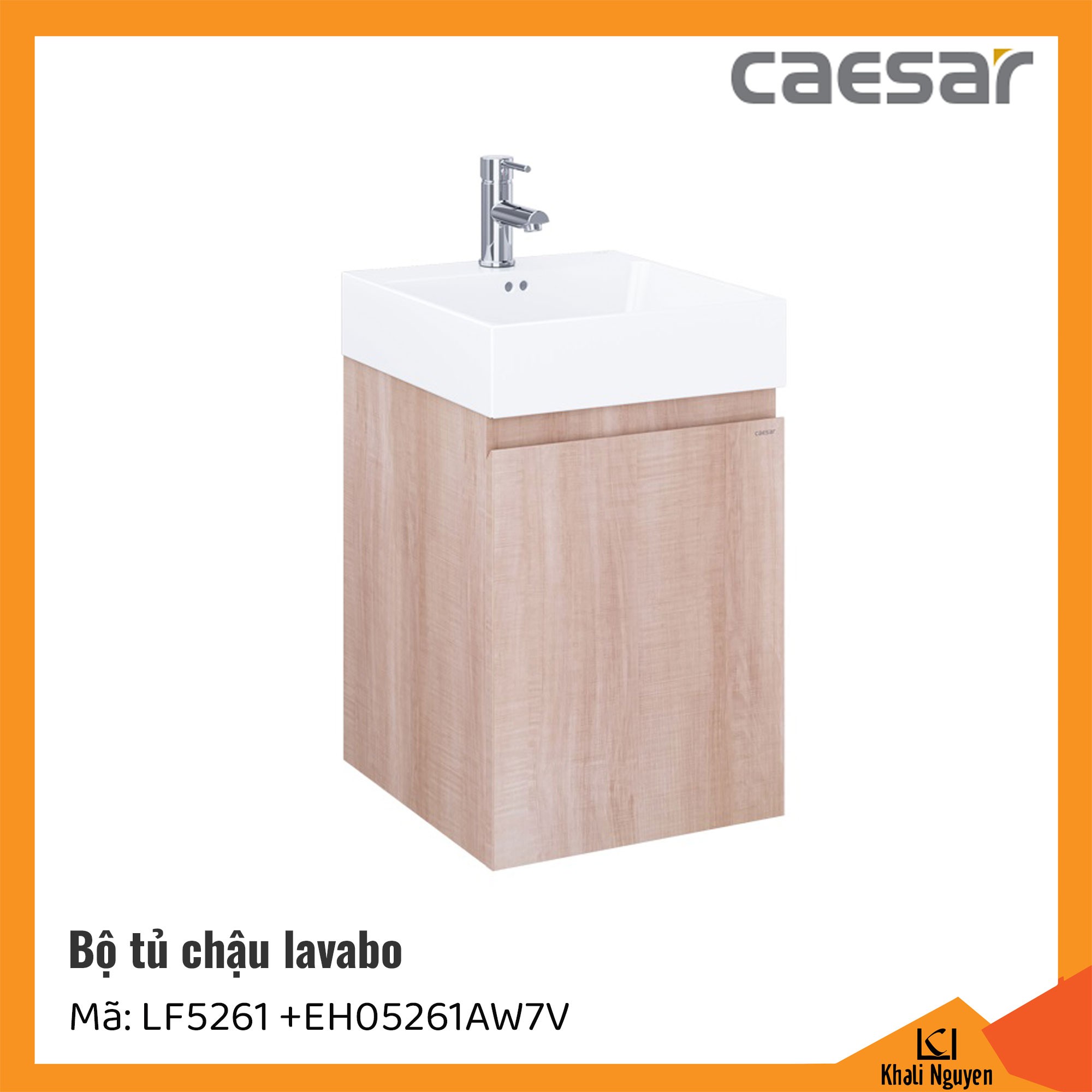Bộ tủ chậu lavabo Caesar LF5261+EH05261AW7V