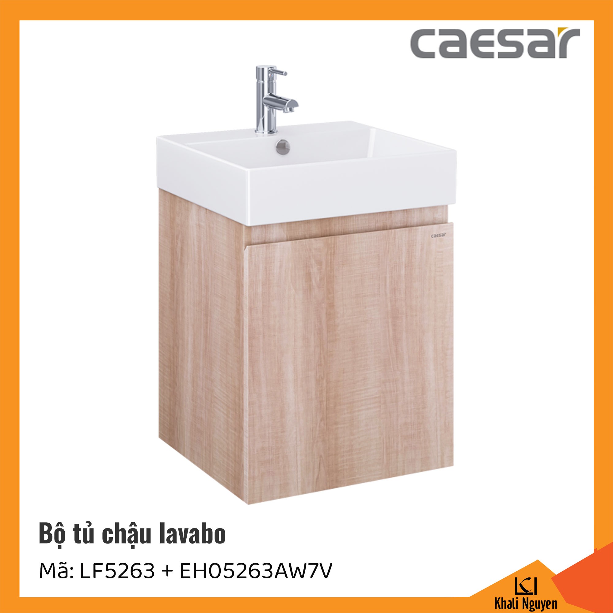 Bộ tủ chậu lavabo Caesar LF5263+EH05263AW7V