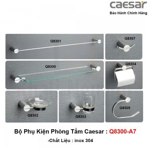 Bộ Phụ Kiện Phòng Tắm Bằng inox Caesar Q8300-A7