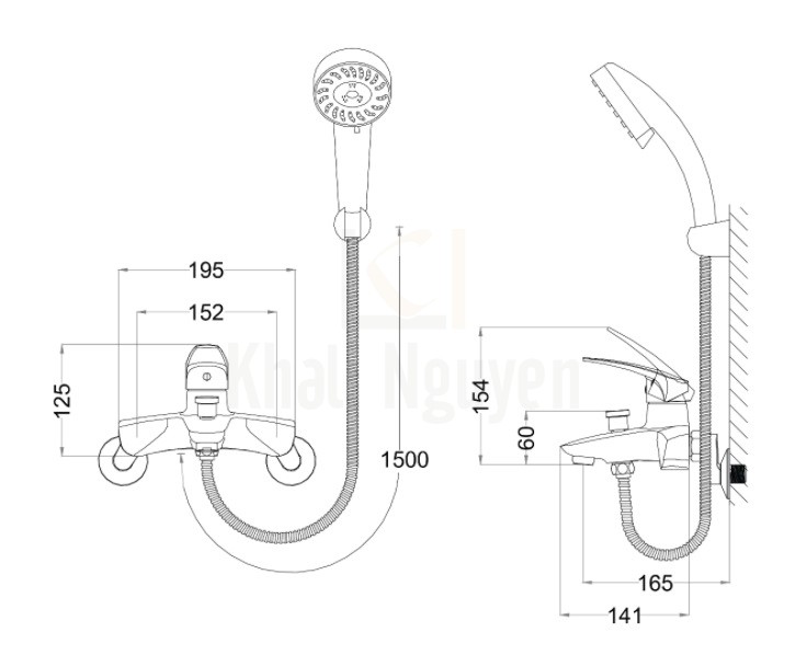 Bản Vẽ Sen Nóng Lạnh CAESAR S173C Tay 3 Chế Độ