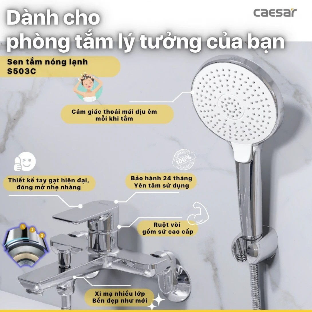 Sen tắm thường Caesar S503C - hình 4