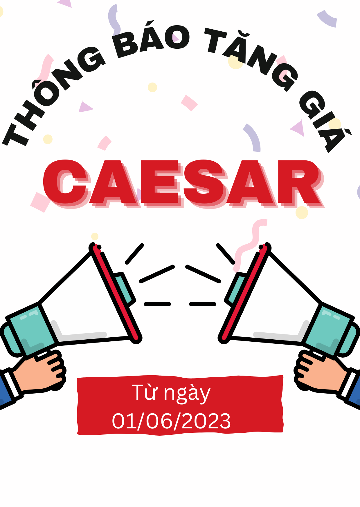 Thông báo tăng giá Caesar