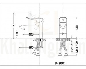 Vòi chậu Lavabo Caesar - B490CU