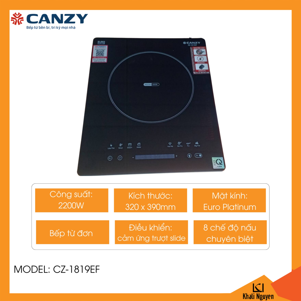 Bếp điện từ đơn Canzy CZ-1819EF
