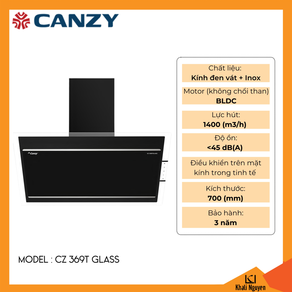 Máy hút mùi Canzy CZ 369T GLASS