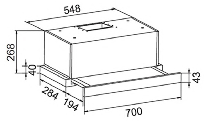 Bản vẽ máy hút mùi độc lập Canzy CZ 700AUTO