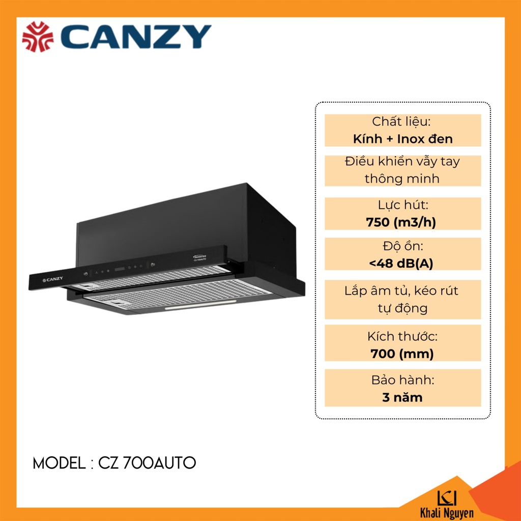 Máy hút mùi độc lập Canzy CZ 700AUTO