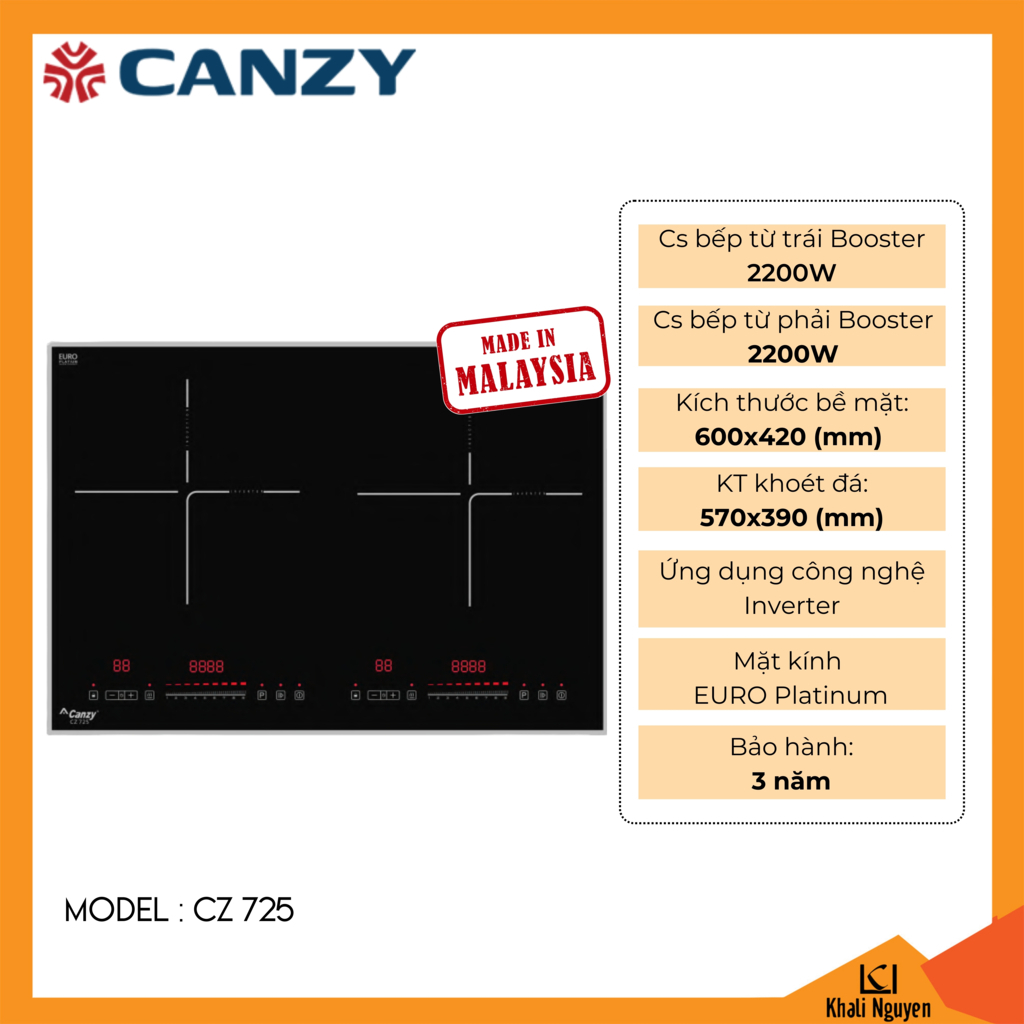 Bếp điện từ đôi Canzy CZ 725