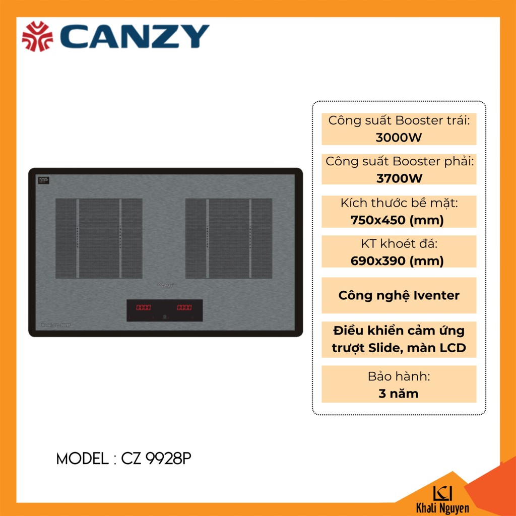 Bếp điện từ đôi Canzy CZ 9928P