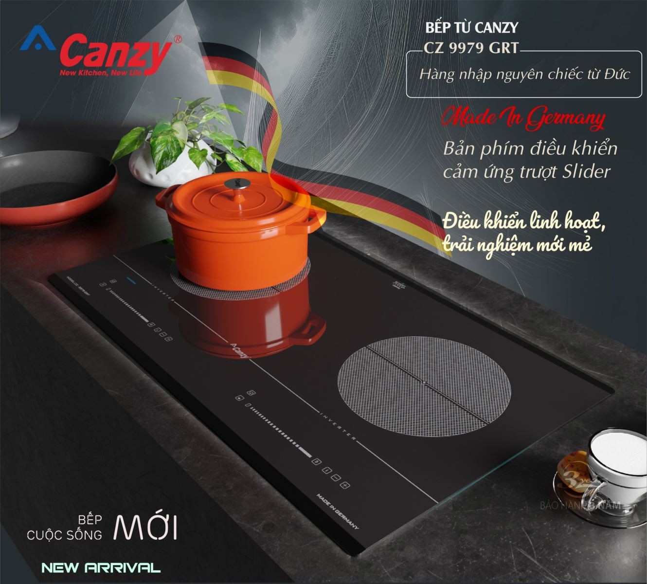 Bếp điện từ đôi Canzy CZ 9979 GRT - Hình 2