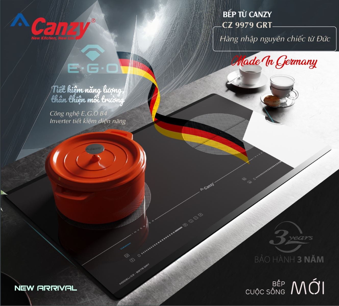 Bếp điện từ đôi Canzy CZ 9979 GRT - Hình 3