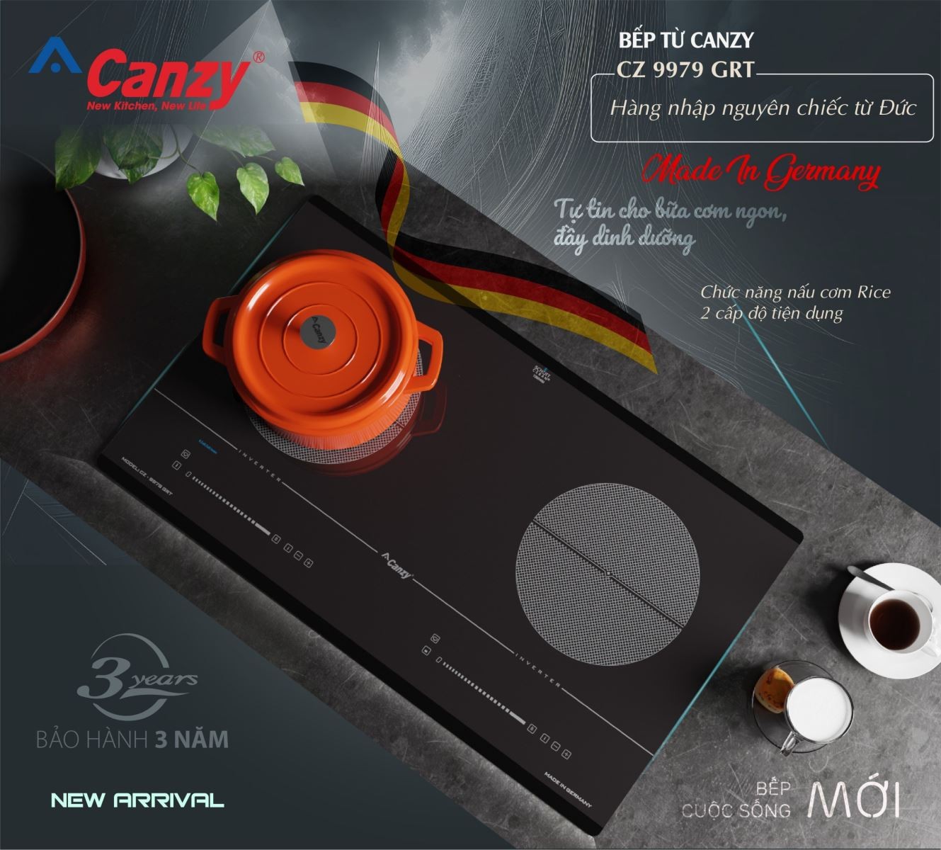 Bếp điện từ đôi Canzy CZ 9979 GRT - Hình 4