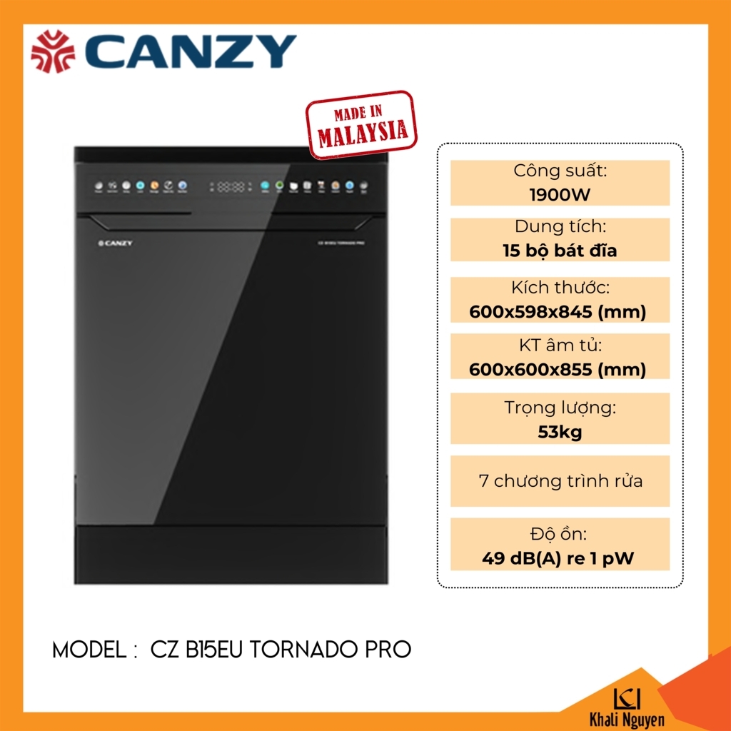 Máy rửa bát Canzy CZ B15EU TORNADO PRO