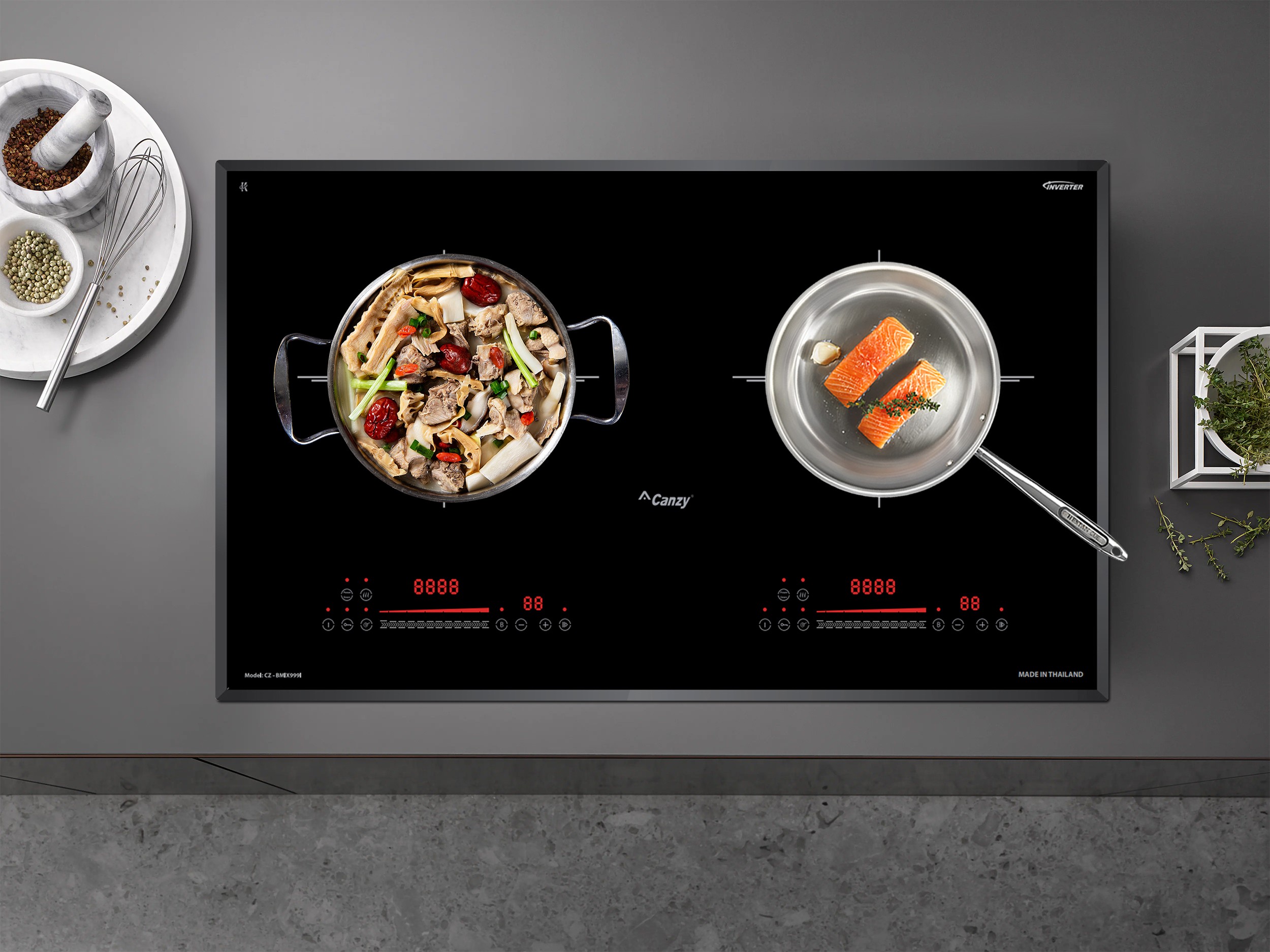 Bếp điện từ+hồng ngoại Canzy CZ BMIX999H