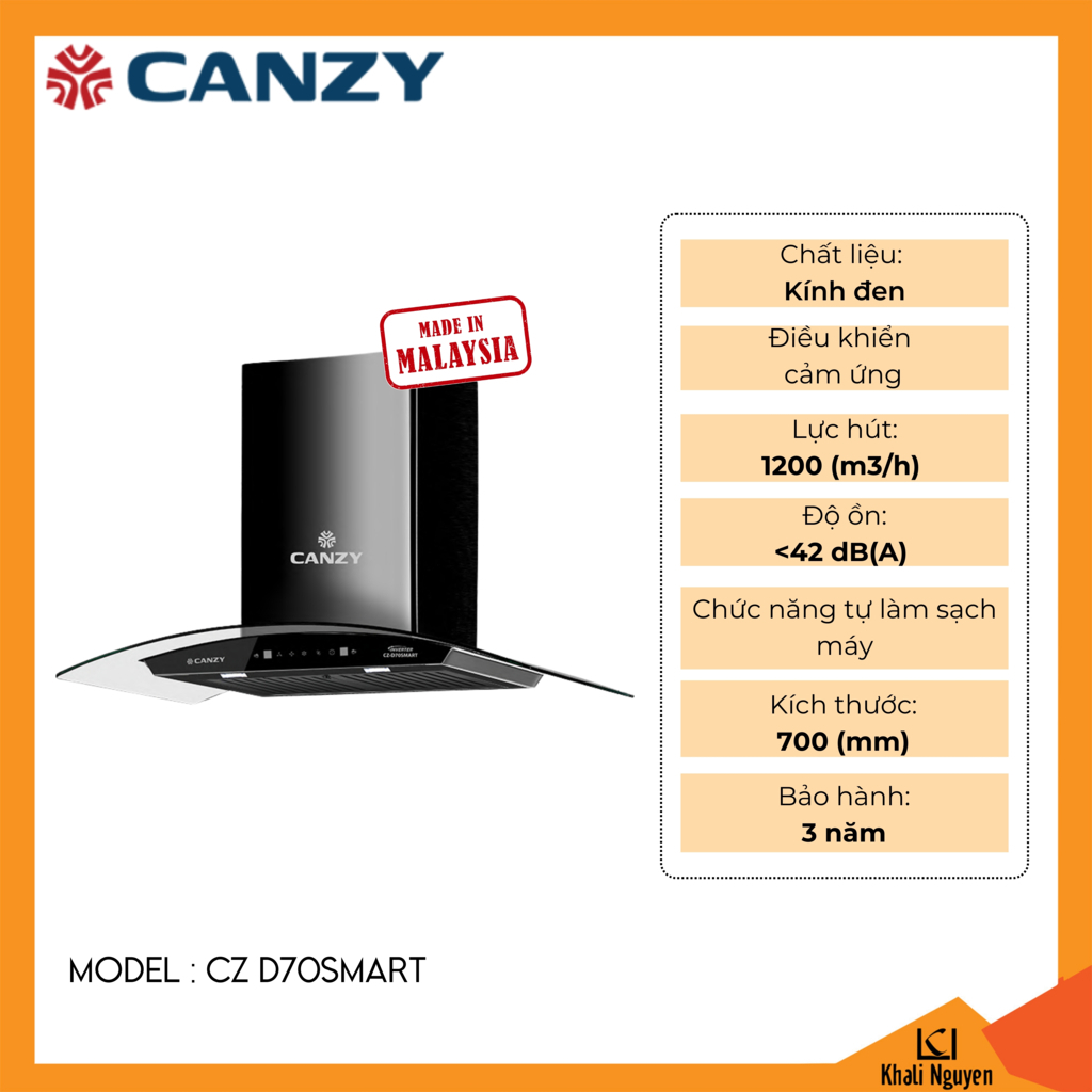  Máy hút mùi Canzy CZ D70SMART