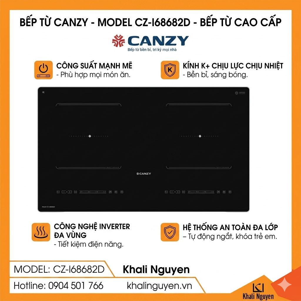 Thông tin bếp điện từ Canzy CZ-I68682D