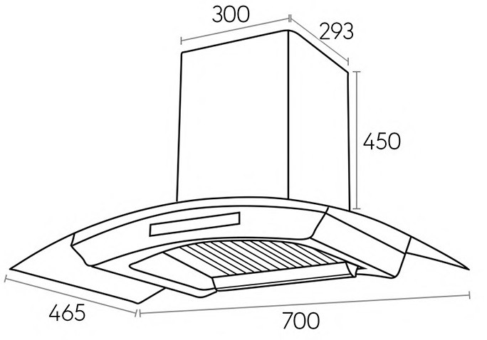 Bản vẽ máy hút mùi Canzy CZ ML8-DC70