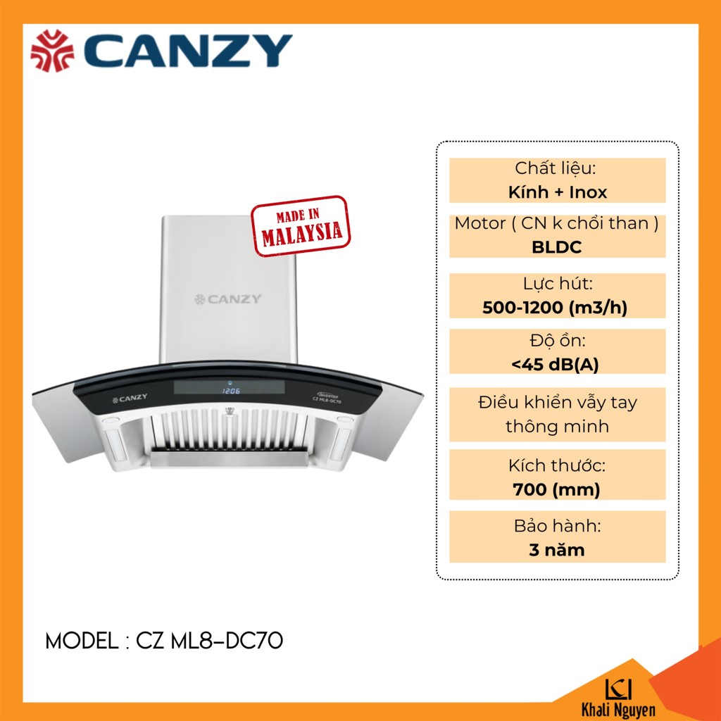 Máy hút mùi Canzy CZ ML8-DC70