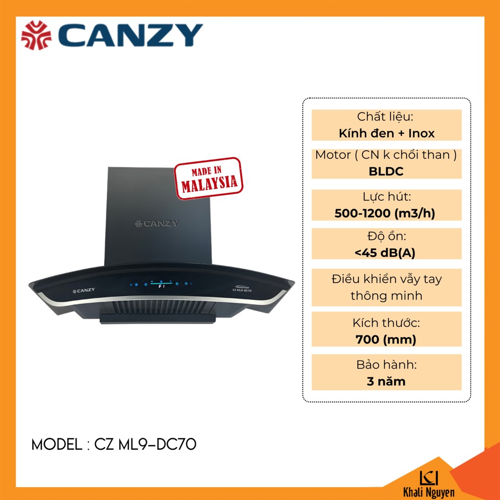 Máy hút mùi Canzy CZ ML9-DC70