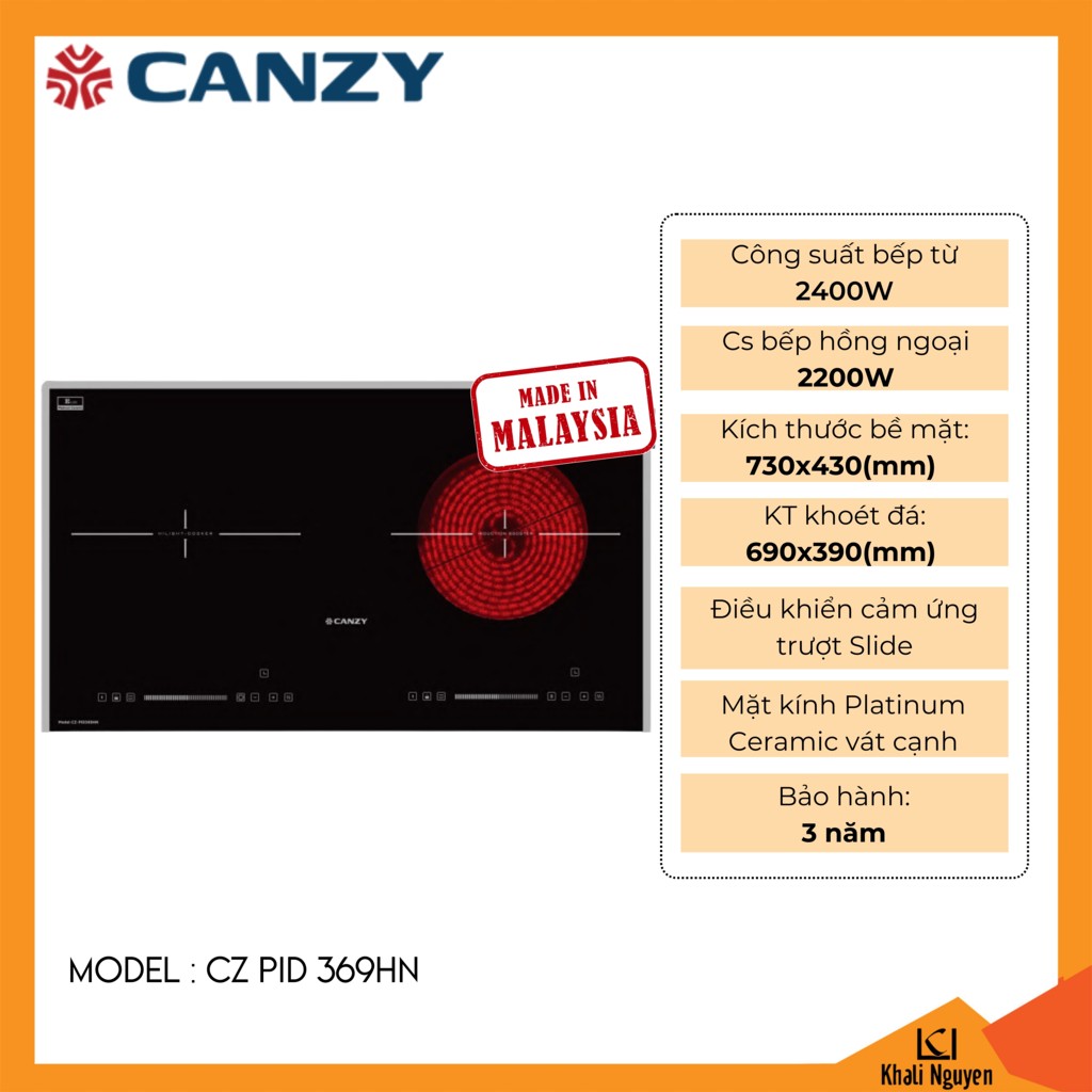 Bếp điện từ đôi Canzy CZ PID 369HN
